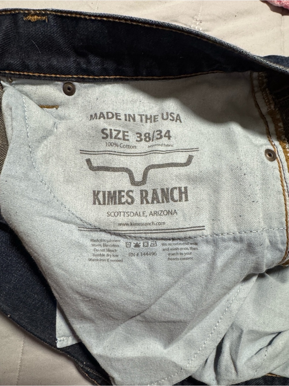 Kimes Ranch Men's Dark Blue Denim Relaxed Jeans